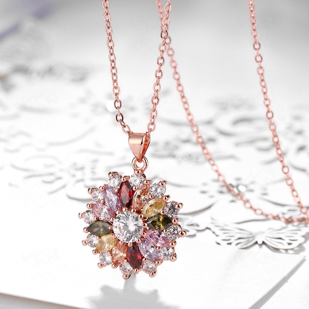 Crystal flower necklace