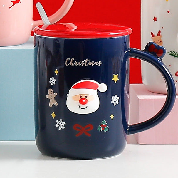 Nordic Christmas Cartoon Ceramic Cup Lovely Gift