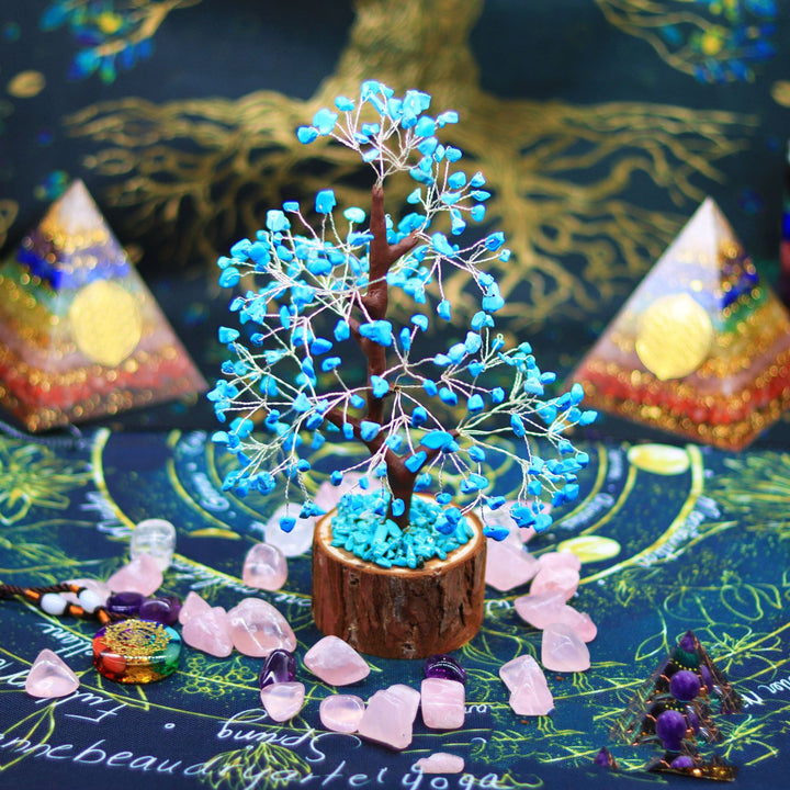 New Crystal Tree Home Crafts Decoration Turquoise