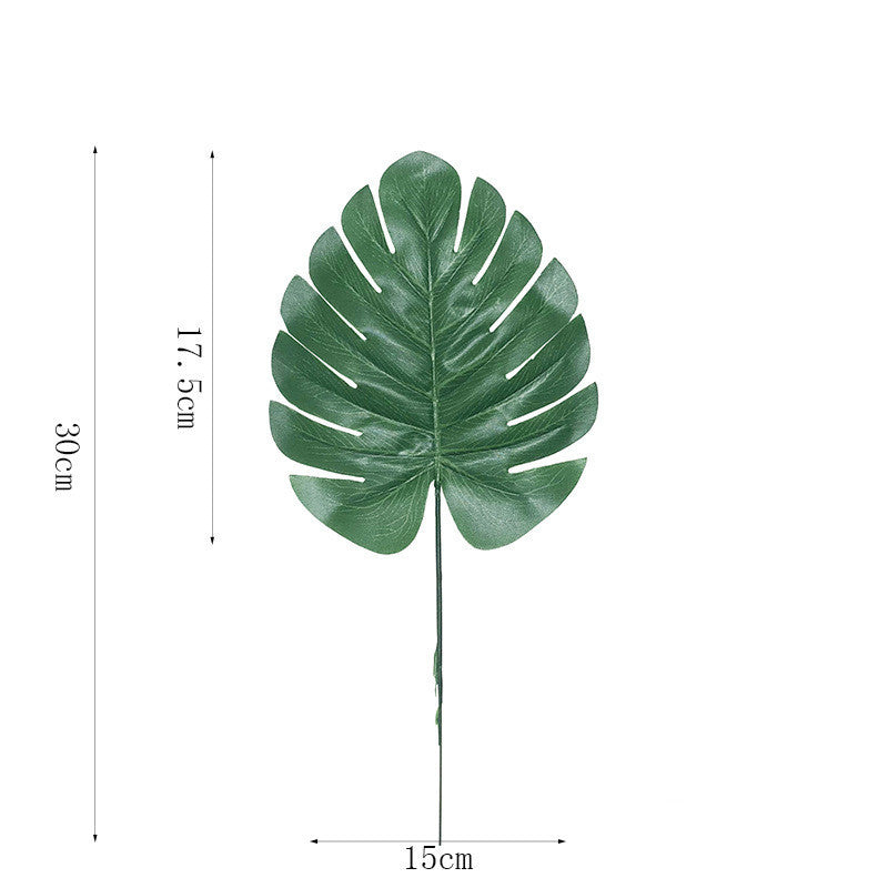 Simulation Of Green Plant Leaves Soft Decorations Creative Vases With Turtle Leaves