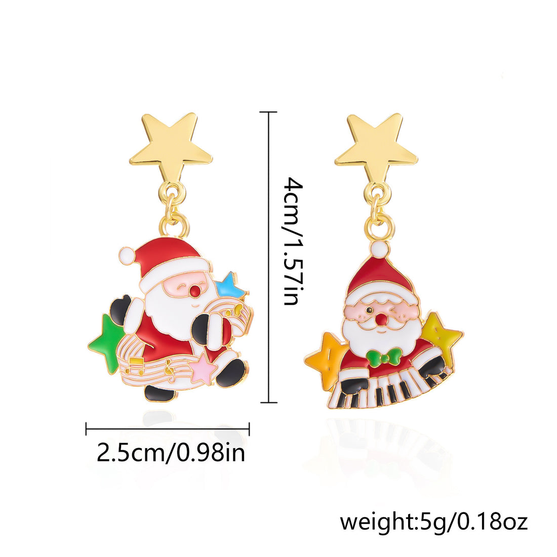 Christmas Earrings Women's Asymmetric Cartoon