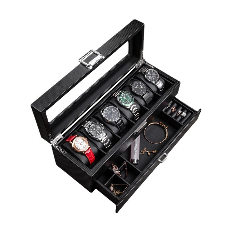 Leather Watch Jewelry Integrated Storage Box