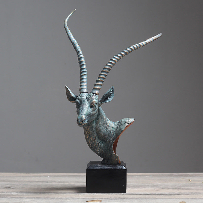 Antelope Head Ornaments Creative Abstract Home Decoration