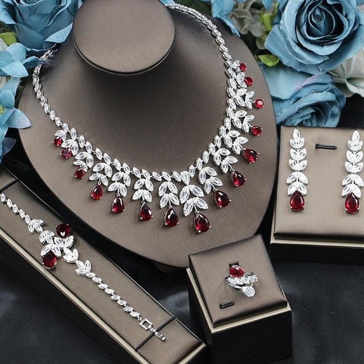 Bridal Jewelry Korean Fashion Wedding Banquet Accessories Four-piece Set