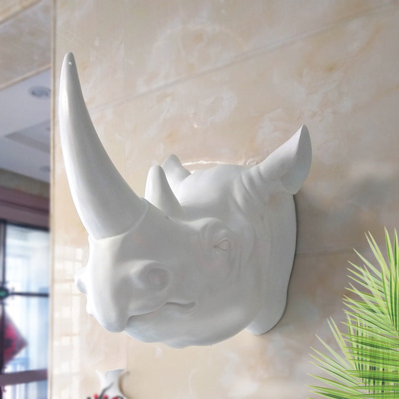 Rhino Head Creative Home Style Decoration