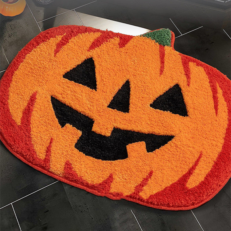 Funny Pumpkin Decoration Entrance Mat Home Bathroom