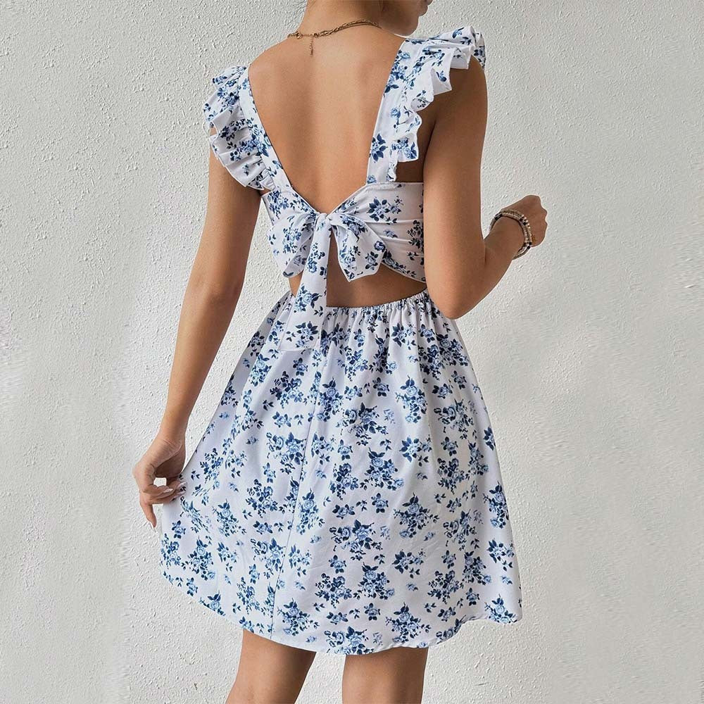 Women's Fashion Personality Slim Fit Floral Dress