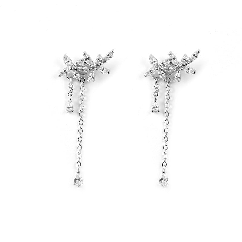 Fringed flower earrings