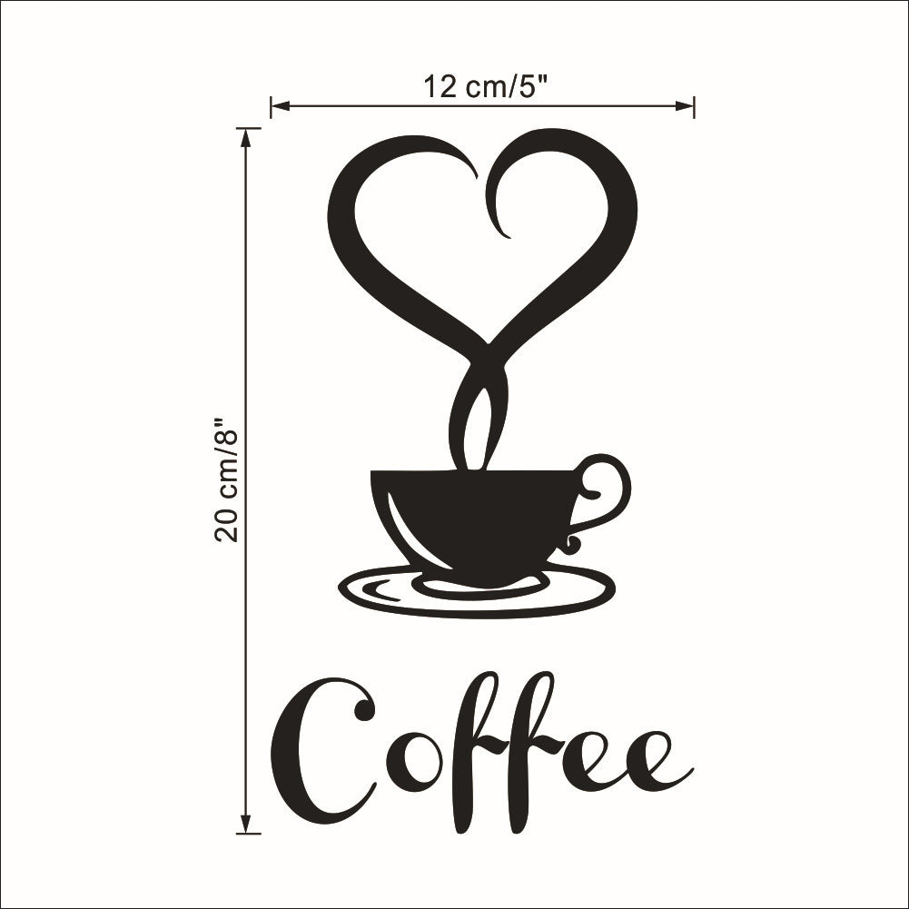 Home Fashion Coffee Cup Wall Sticker Decoration