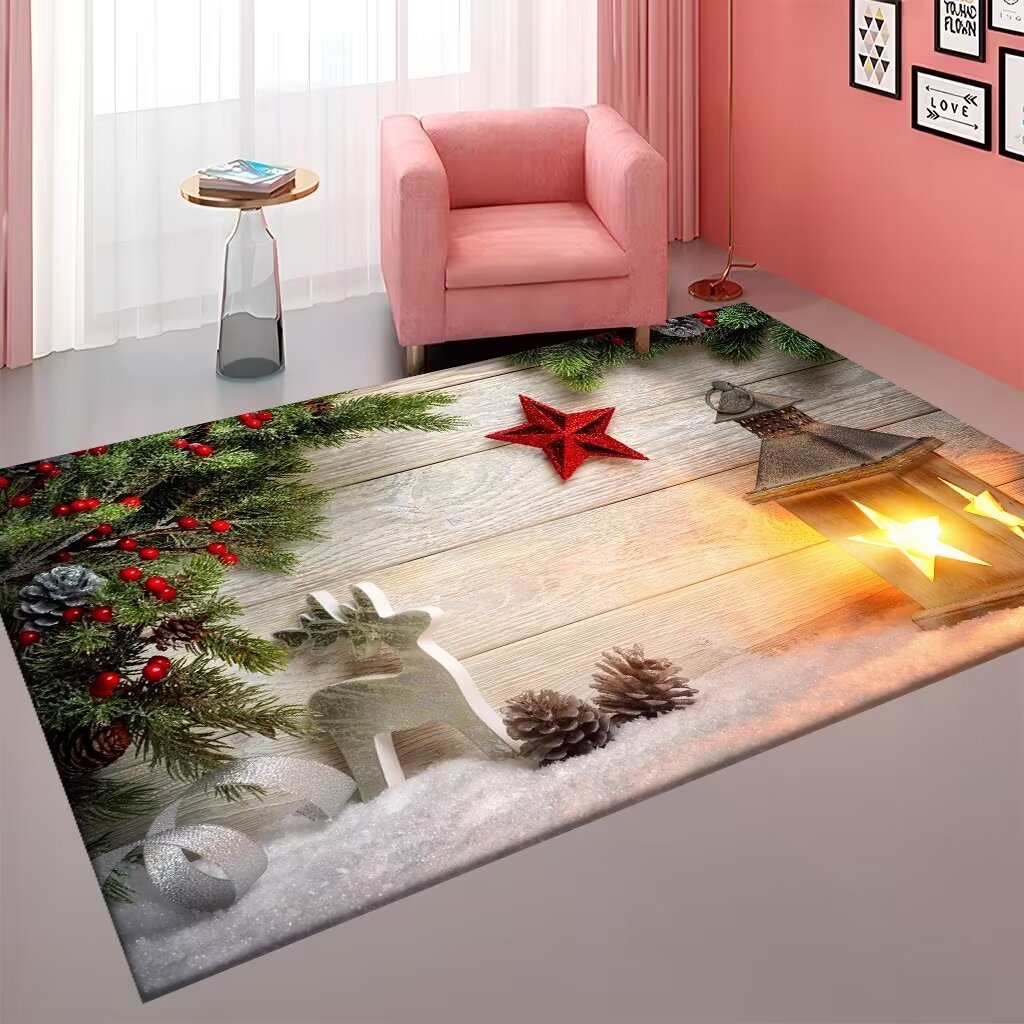 Crystal Velvet Carpet Floor Mat Christmas Living Room Carpet