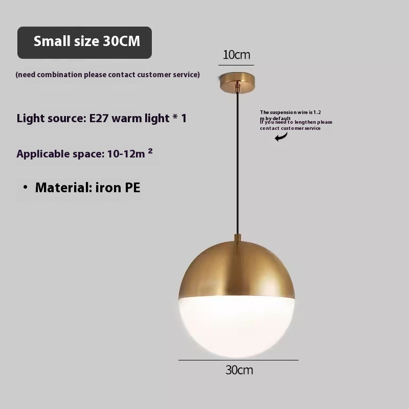 Nordic Bedroom Bedside Single-head Droplight