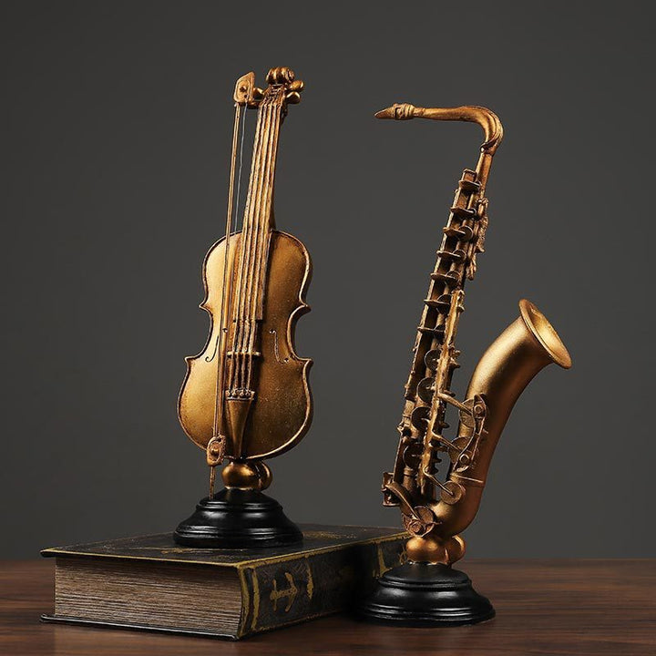 Retro Violin Musical Instrument Model Decoration Home