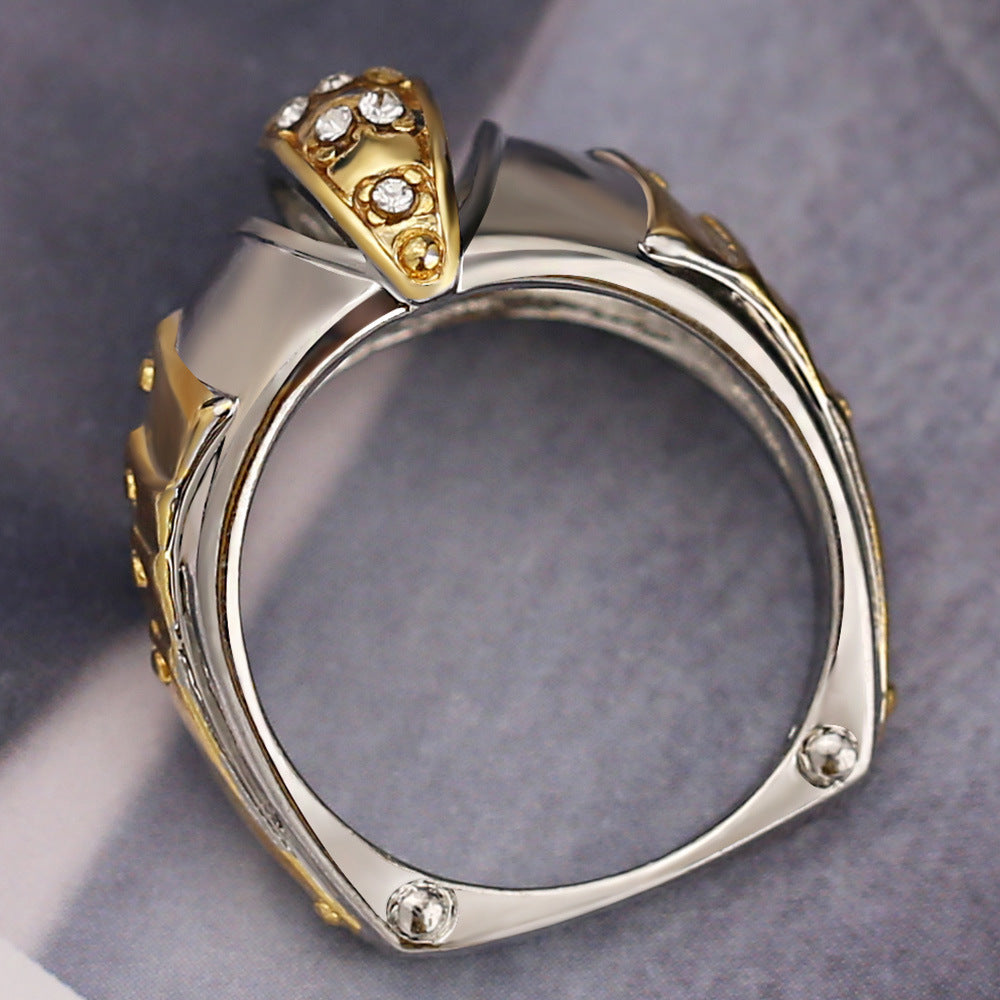 Men's Creative Gold Fish Mouth Ring