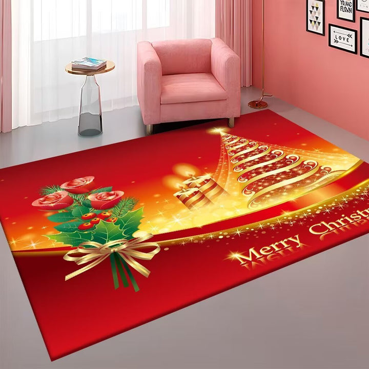 Crystal Velvet Carpet Floor Mat Christmas Living Room Carpet