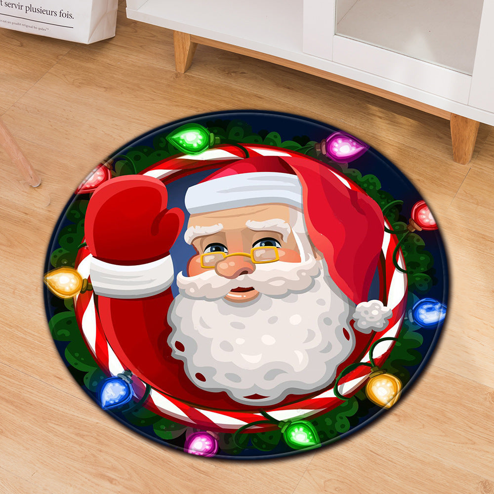 Home Non-slip Round Christmas Festive Doormat