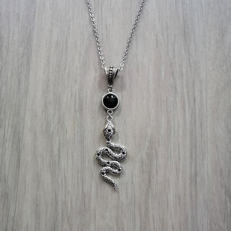 Factory New Product Snake-shaped Necklace Pendant Retro