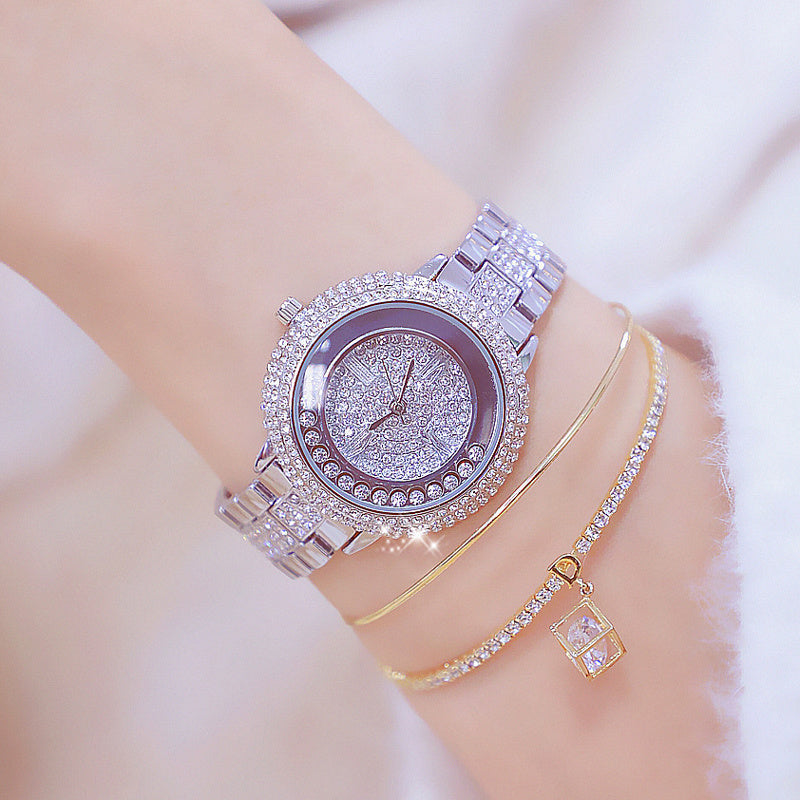 Full Rhinestone Bead Quartz Watch