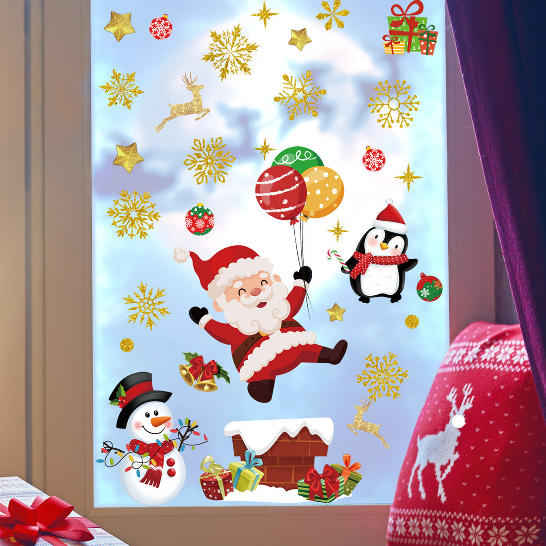 Home Decoration Christmas Static Wall Sticker