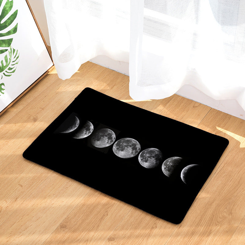 Digital printing flannel floor mat door mat bathroom absorbent non-slip cushion seat cushion carpet