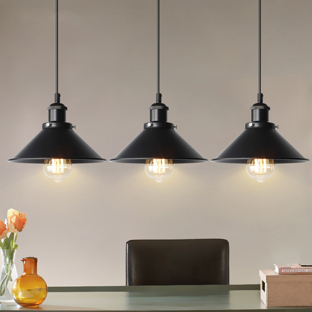 American Style Antique Iron Pot Cover Industrial Style Restaurant Chandelier