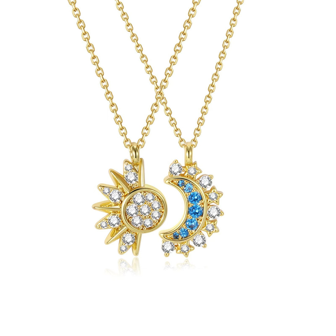 Moon And Sun Couple Necklace Stylish Clavicle