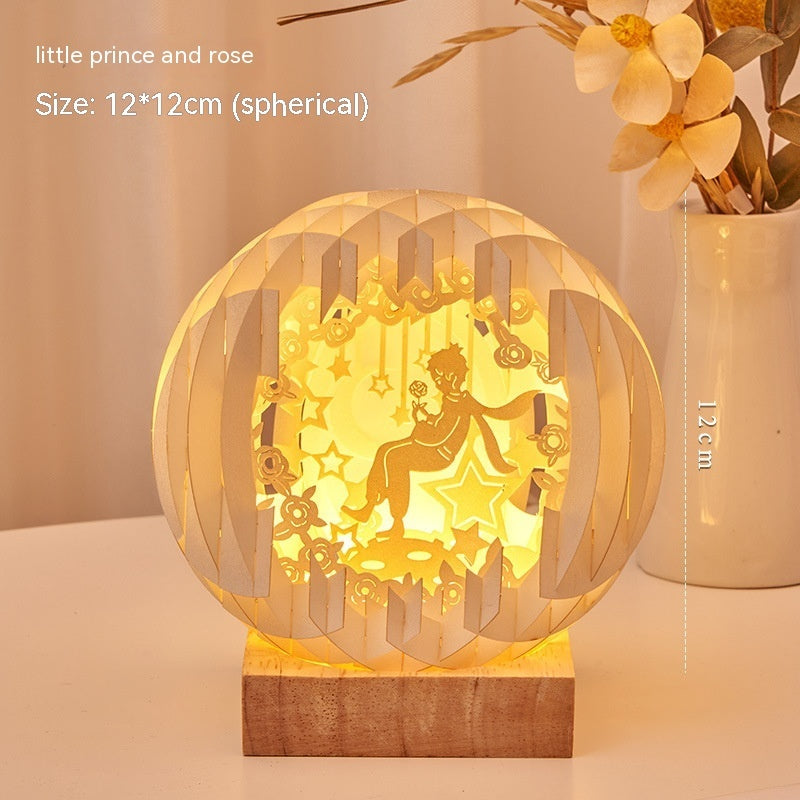 Paper Carving Creative Three-dimensional Small Night Lamp Creative Home Decor