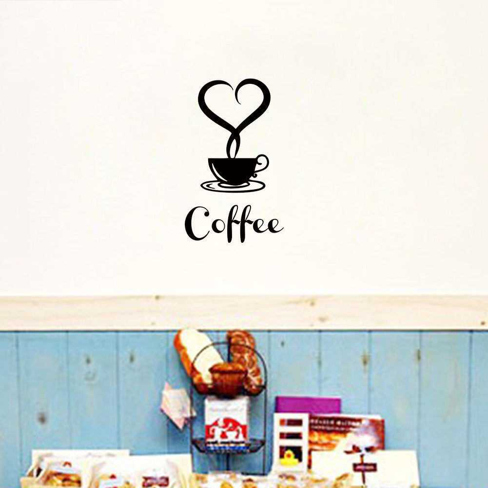 Home Fashion Coffee Cup Wall Sticker Decoration