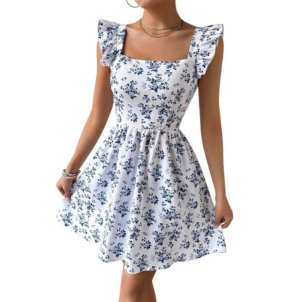 Women's Fashion Personality Slim Fit Floral Dress