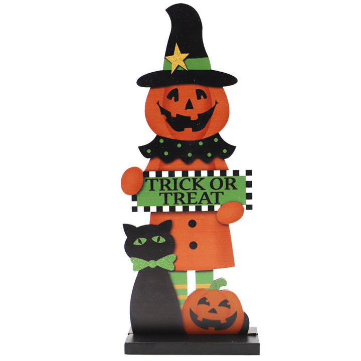 Halloween Pumpkin Man Witch Home Table Decoration