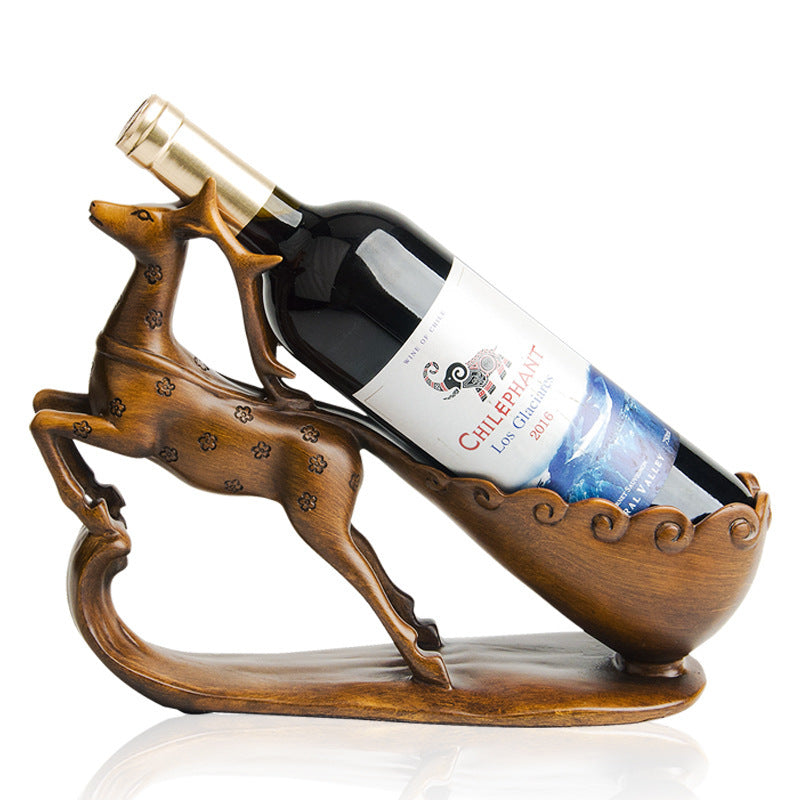 Creative Home European Deer Wine Rack Decoration