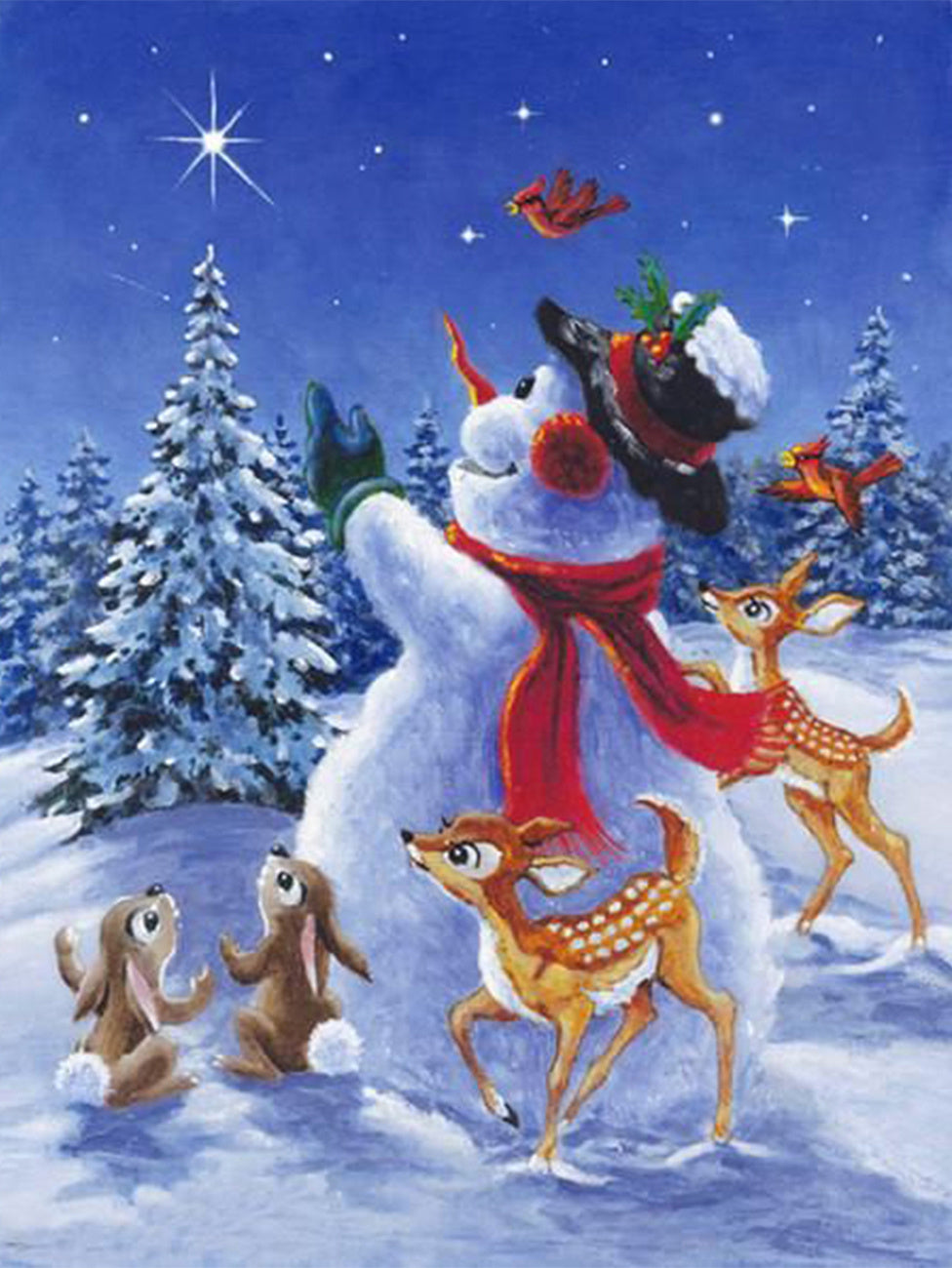 Cartoon Snowman Diamond Painting Santa Home Decoration