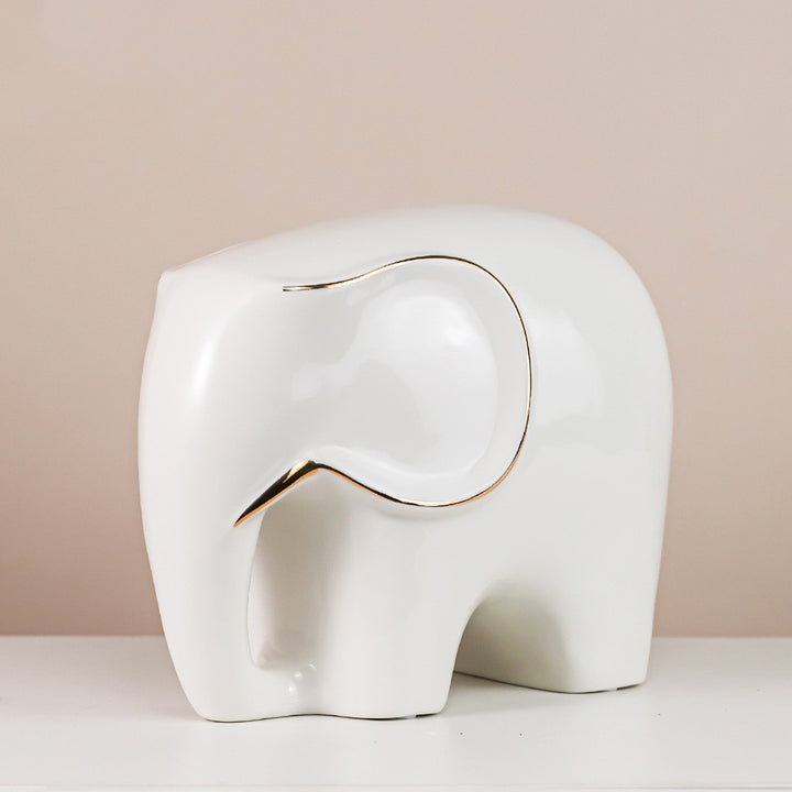 Simple Elephant Ceramic Decoration Office Desktop Home