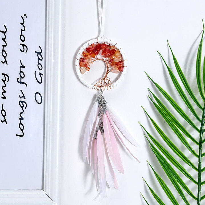 Feather Decoration Gravel Home Pendant Jewelry Gift