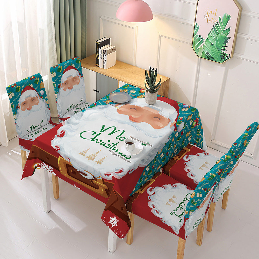 Christmas tablecloth chair cover