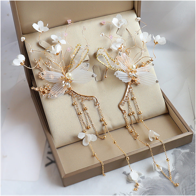 Earring Set Beautiful Flower Hairpin