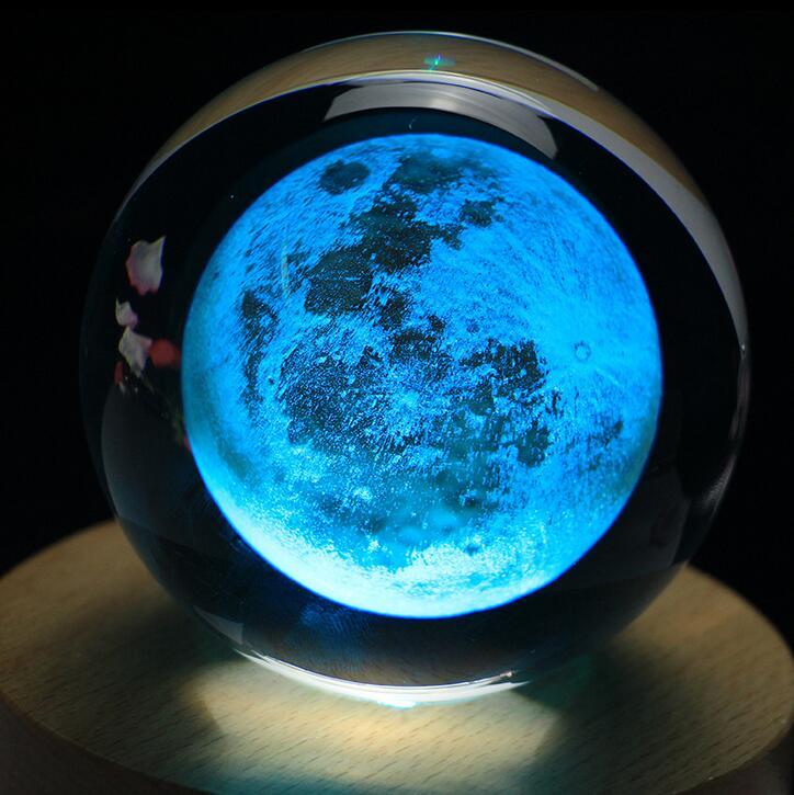 Moon Crystal Ball 3D Laser Home Decoration Accessories