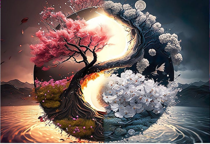 Yin Yang Tree Diamond Painting Home Decoration