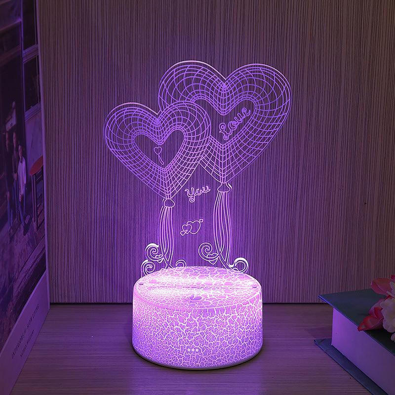 Newest Kid Light Night 3D LED Night Light Creative Table Bedside Lamp Romantic Balloon Love Light Kids Gril Home Decoration Gift