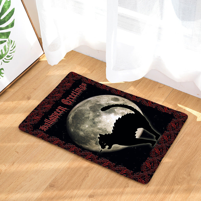 Digital printing flannel floor mat door mat bathroom absorbent non-slip cushion seat cushion carpet