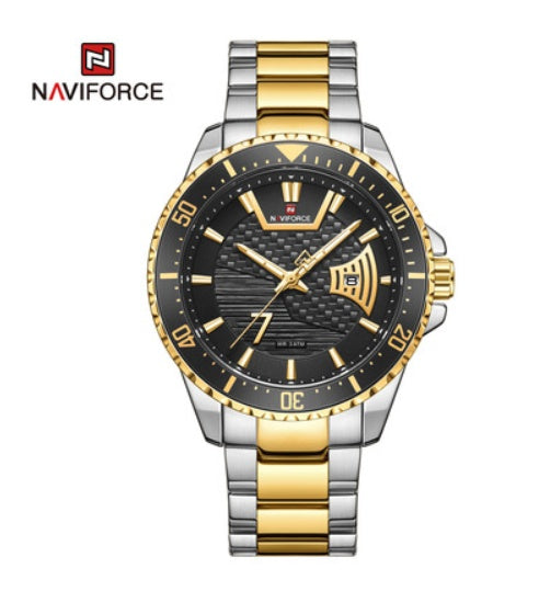 NAVIFORCE Casual quartz watch men's belt waterproof watch