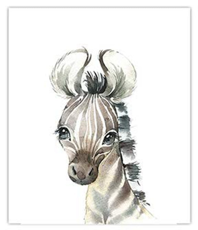Cute Small Animal Poster Hanging Painting Kindergarten Children's Room Home Decoration Canvas Painting Frameless Painting Core