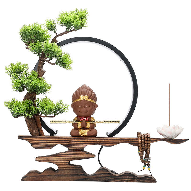 Zen Backflow Incense Burner The Monkey King Quest For The Sutra Decoration Living Room Entrance Office Decorations Home Incense Burner