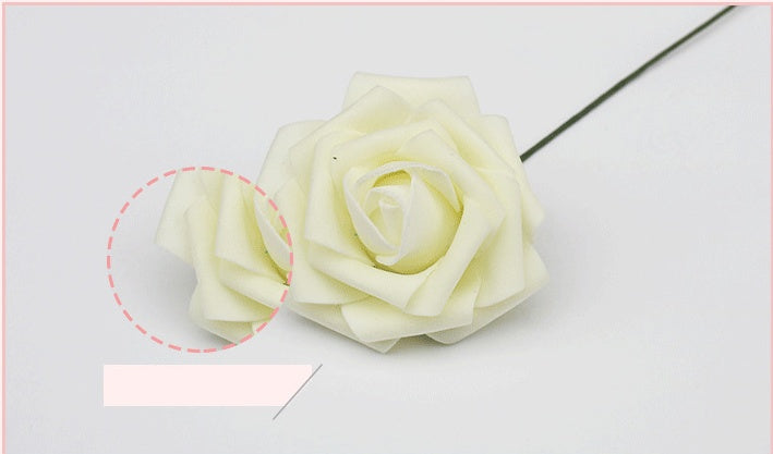 Home Decoration 8cm Imitation Rose Flower Arrangement