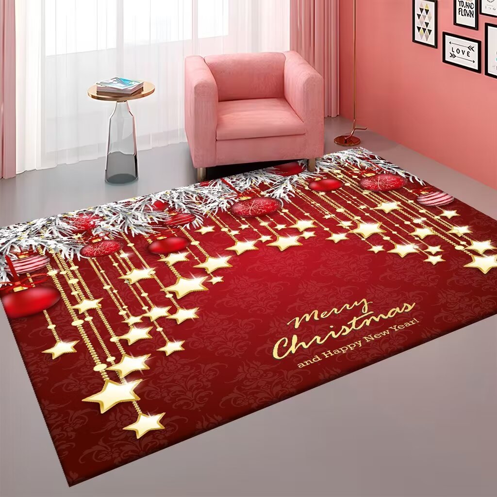 Crystal Velvet Carpet Floor Mat Christmas Living Room Carpet