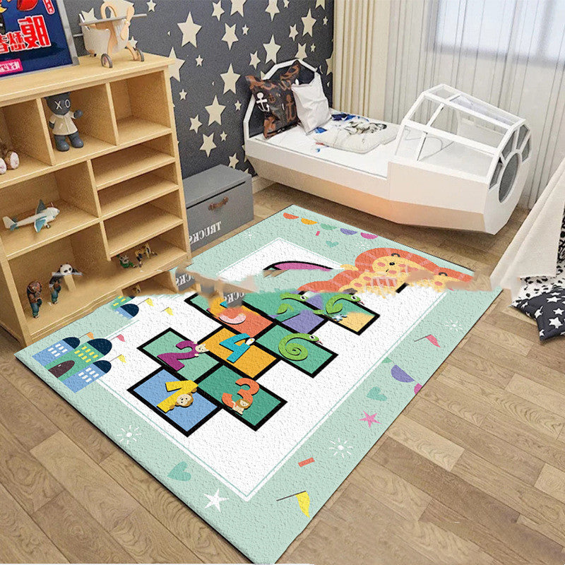 Children's Hopscotch Mat Early Childhood Education Jumping Grid Game Flying Chess Cartoon Carpet