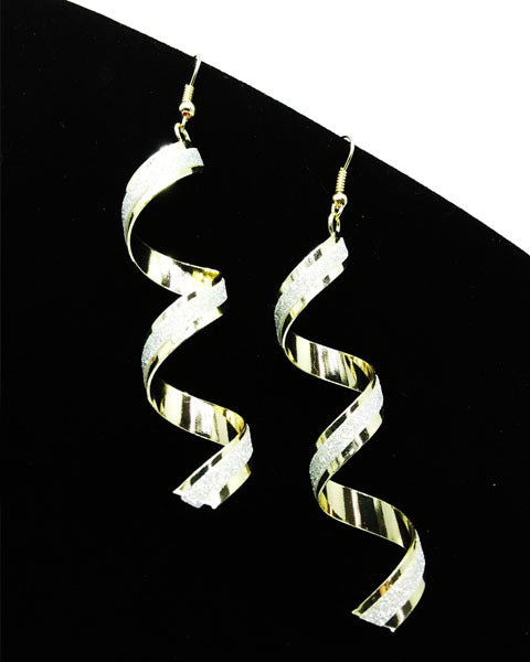 Punk Women Twist Spiral Dangle Earring Lady Girl Charm Jewelry Earrings Valentine's Day Gift Long Earrings EAR-0452