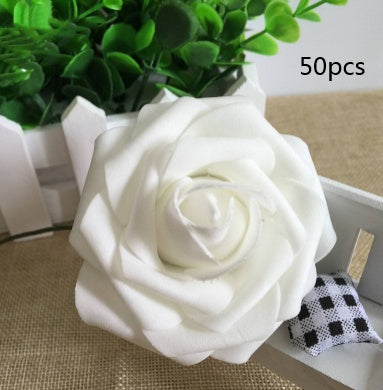 Home Decoration 8cm Imitation Rose Flower Arrangement