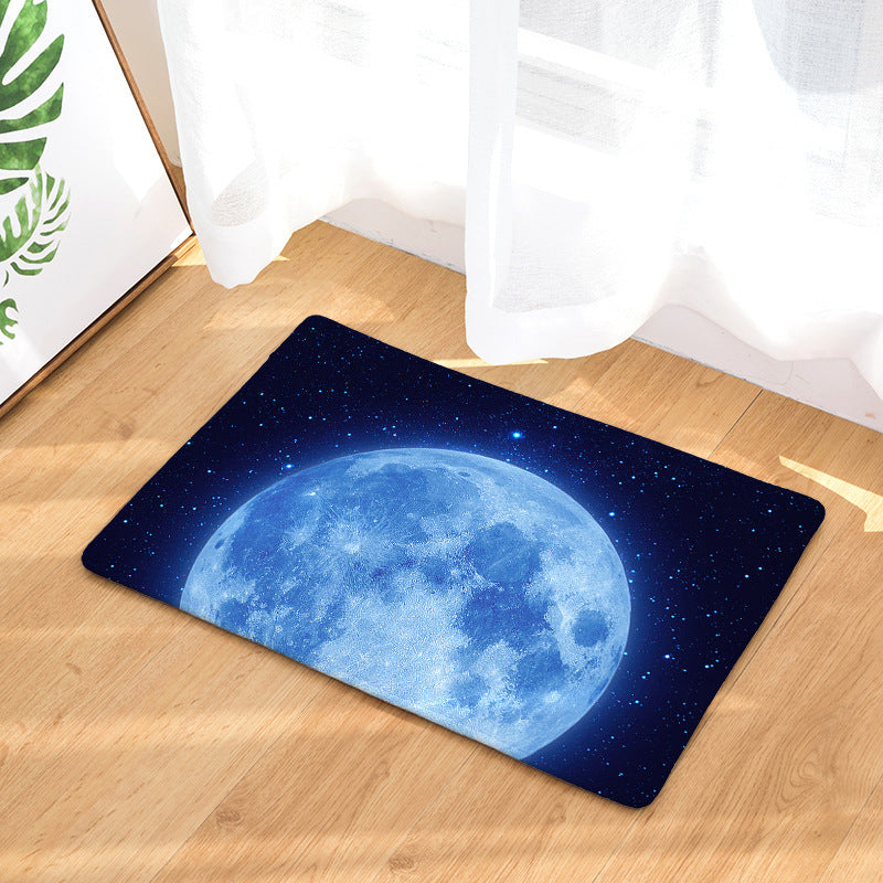 Digital printing flannel floor mat door mat bathroom absorbent non-slip cushion seat cushion carpet