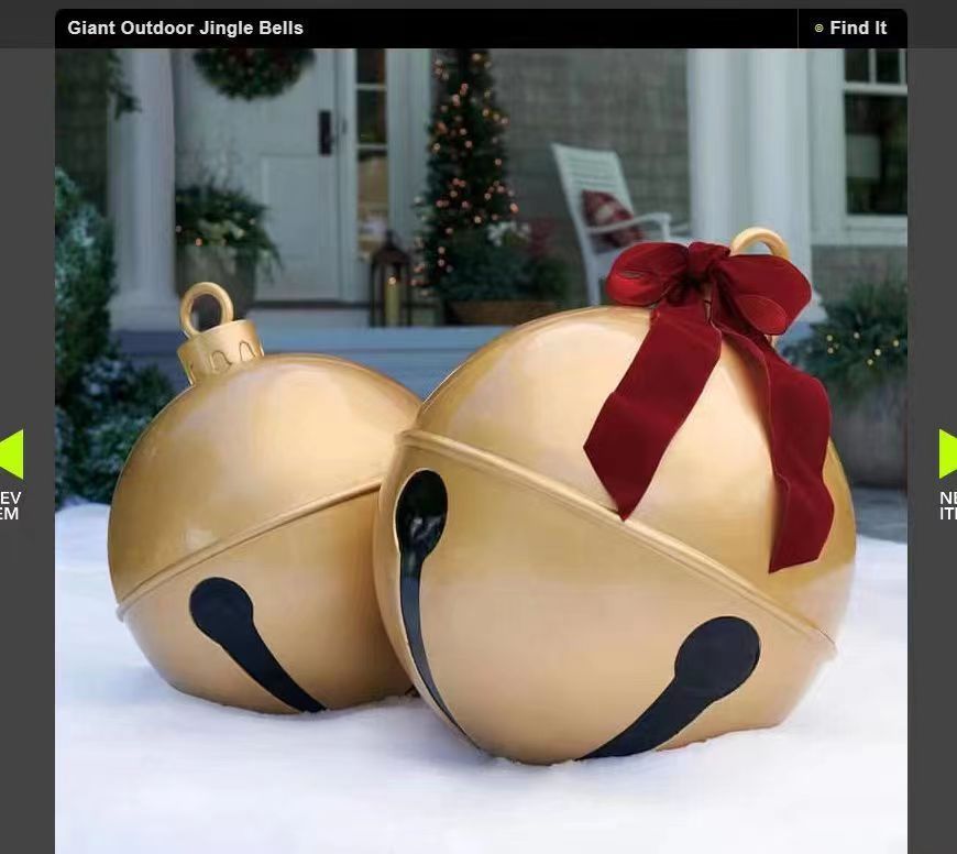 Outdoor Fun Bell Inflatable Toy Christmas Decorations