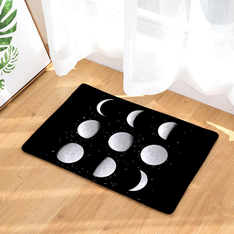 Digital printing flannel floor mat door mat bathroom absorbent non-slip cushion seat cushion carpet